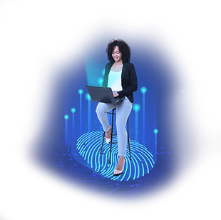 Woman learning English